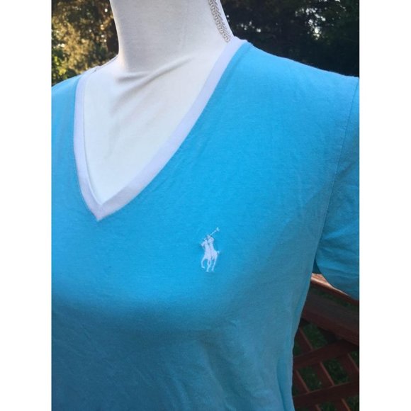 Ralph Lauren Sport T Shirt Size Medium Women’s Blue - Picture 2 of 3